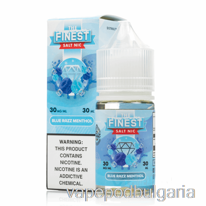 Vape Bulgaria Blue Razz ментол - най-фината сол Nic - 30ml 30mg